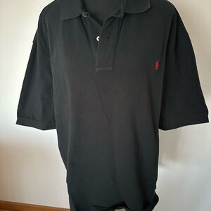 Ralph Lauren Black Polo Shirt with Classic Design